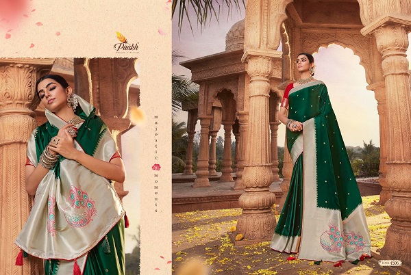 Pankh Platinum Silk Wedding Wear Heavy Saree Collection